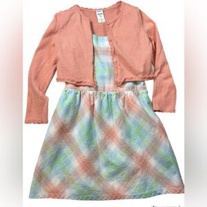 Carter’s Girls 4T Spring/Easter Dress with Matching Cardigan Sweater